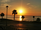 Sunrise in front of the urbanisation 
